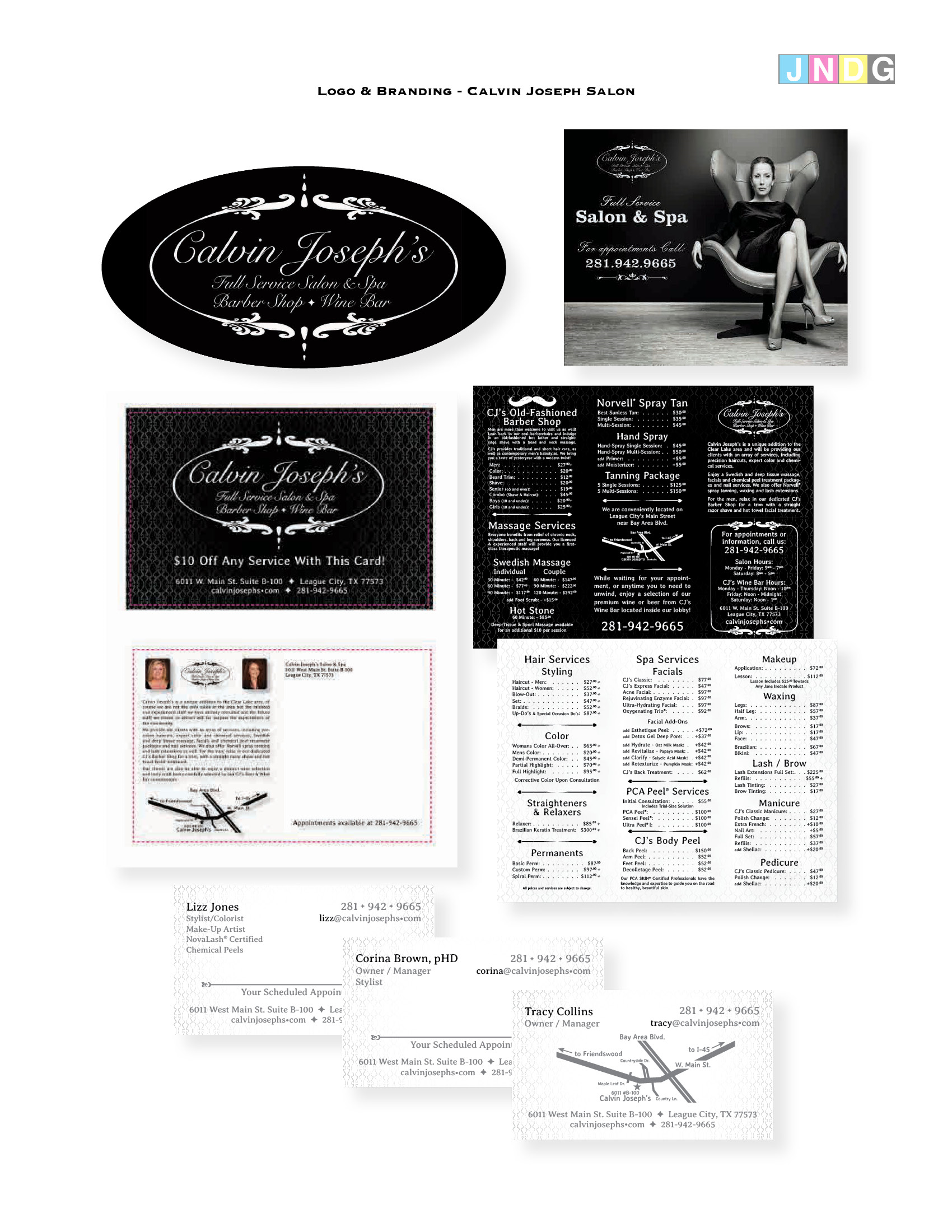 Business Identity and Branding - Calvin Joseph's Salon